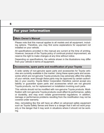 toyota fortuner 2023-2024 owners manual